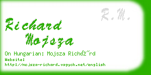 richard mojsza business card